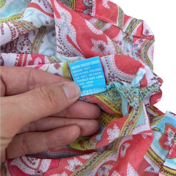 J. McLaughlin colorful shear swim cover up 100% cotton size small Tunic - Picture 5 of 11